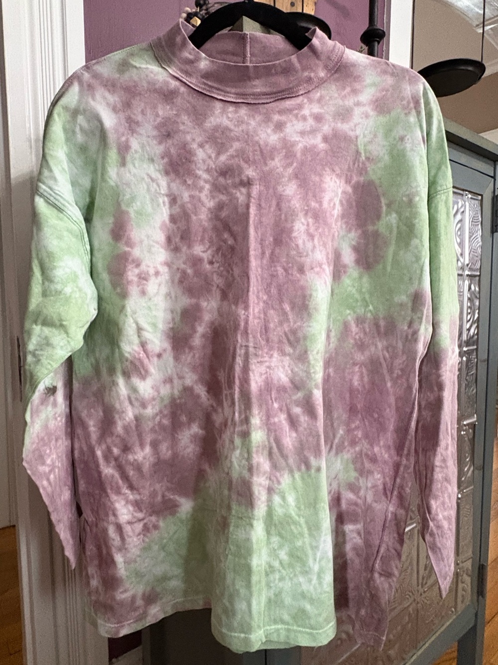 We The Free Lavender and Mint Tie-Dye Long Sleeve Top